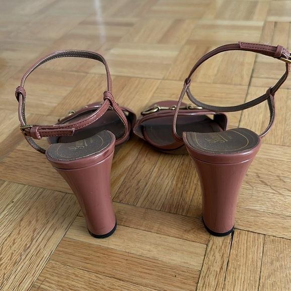 Gucci Brown Patent Heels Sandals - Picture 4 of 8